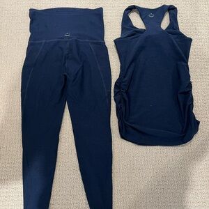 Women's Maternity Beyond the Bump Navy Blue Activewear Set